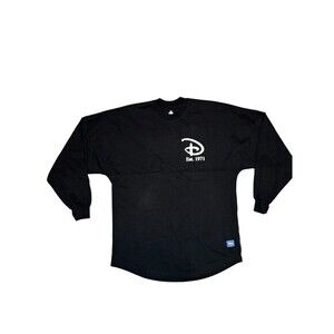Walt Disney World Parks Puffy Logo Black Spirit Jersey‎ SweatShirt size XS/Small